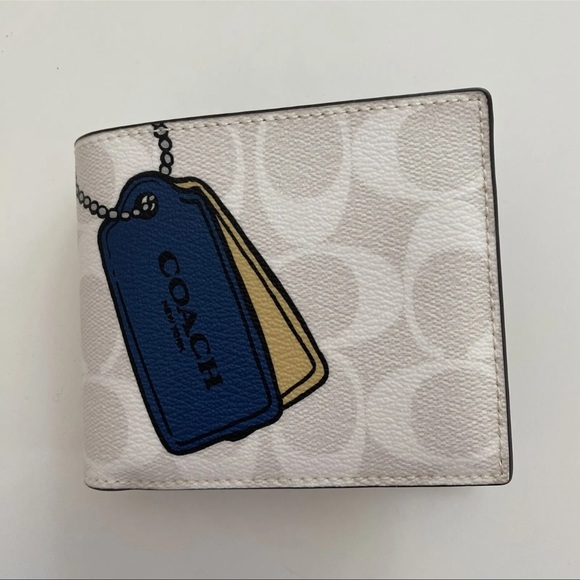 NWT Coach 3 In 1 Wallet In Signature Canvas With CH085 Trompe L'oeil Print - Picture 1 of 5